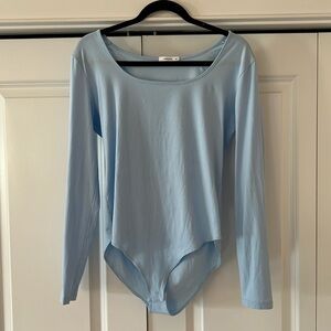 Mangidup Baby Blue Scoop Neck Bodysuit